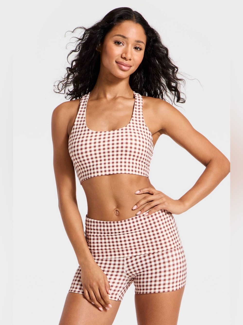 Brown Gingham Set NWT